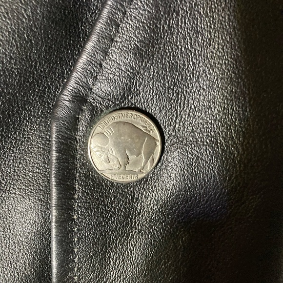 VANCE LEATHERS Black Leather Vest - Picture 5 of 7